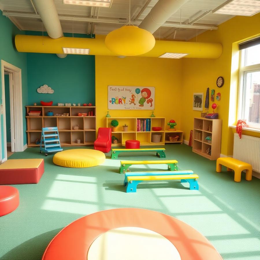 Bright sensory play room